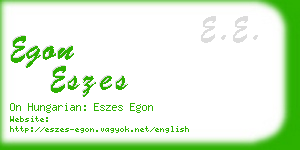 egon eszes business card